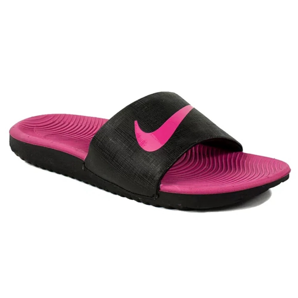 Nike Kawa Slides Girls Water Shower Slide Sandals Size 6 Y - Black / Pink